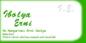 ibolya erni business card